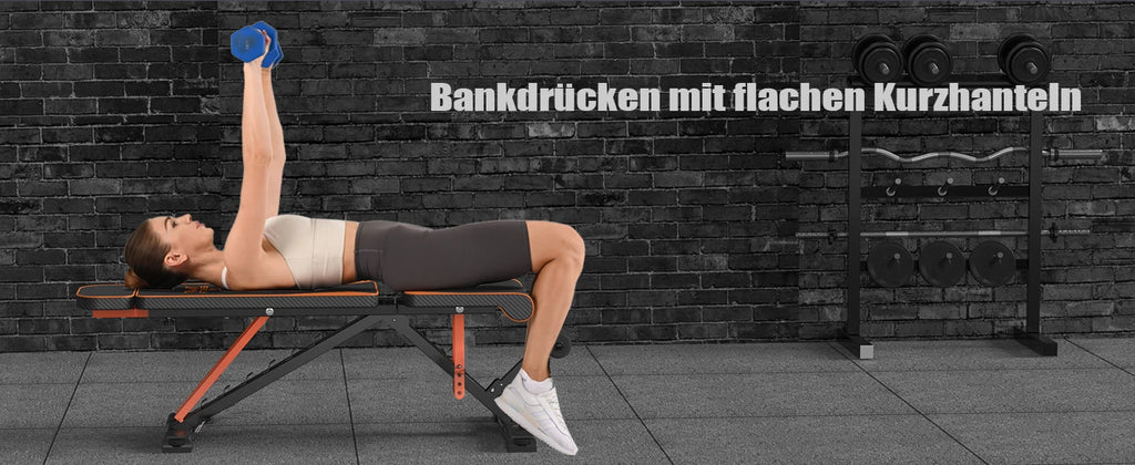 Adjustable Weight Bench with Resistance Bands Folding Weight Bench for Full Body Workout Home Quick Folding Versatile