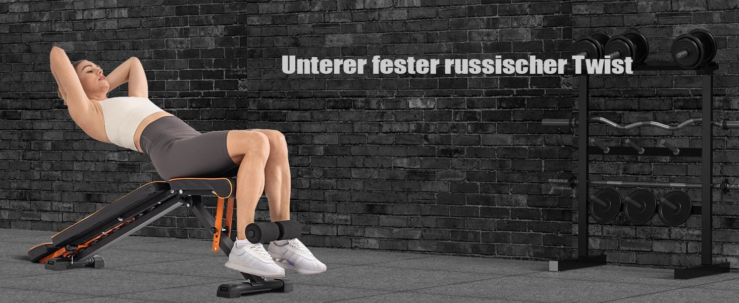 Adjustable Weight Bench with Resistance Bands Folding Weight Bench for Full Body Workout Home Quick Folding Versatile