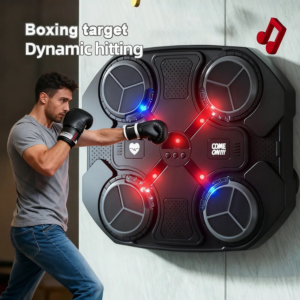 Smart Bluetooth Boxing Target – Music Sync Wall-Mounted Trainer Toy for Adults & Kids Sports Exercise
