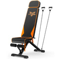 Adjustable Weight Bench with Resistance Bands Folding Weight Bench for Full Body Workout Home Quick Folding Versatile