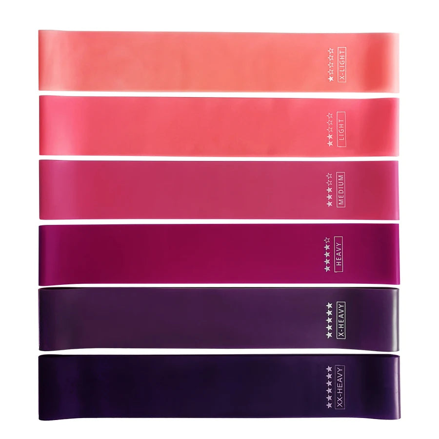 6 Pcs Crossfit Workout Resistance Bands Fitness Elastic Rubber Bands Training Workout Mini Band Gym Home Yoga Strength Equipment