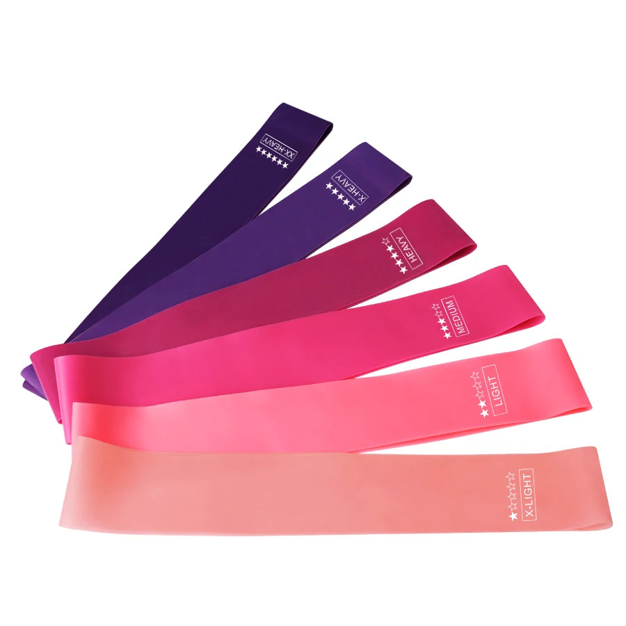 6 Pcs Crossfit Workout Resistance Bands Fitness Elastic Rubber Bands Training Workout Mini Band Gym Home Yoga Strength Equipment