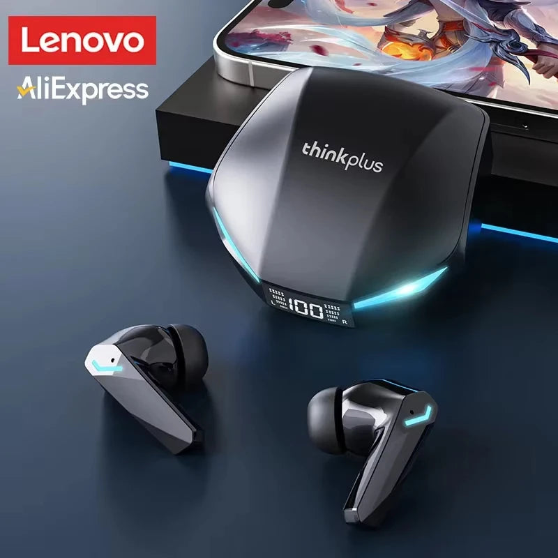 Lenovo XT53 Wireless Bluetooth 5.4 Earbuds – Waterproof Gaming Headphones with LED Display & Low Latency