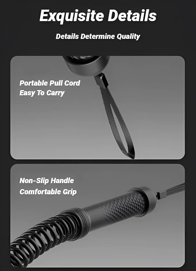 Stainless Steel Spring Arm Trainer with Ergonomic Grip – Upper Body Strength & Muscle Builder