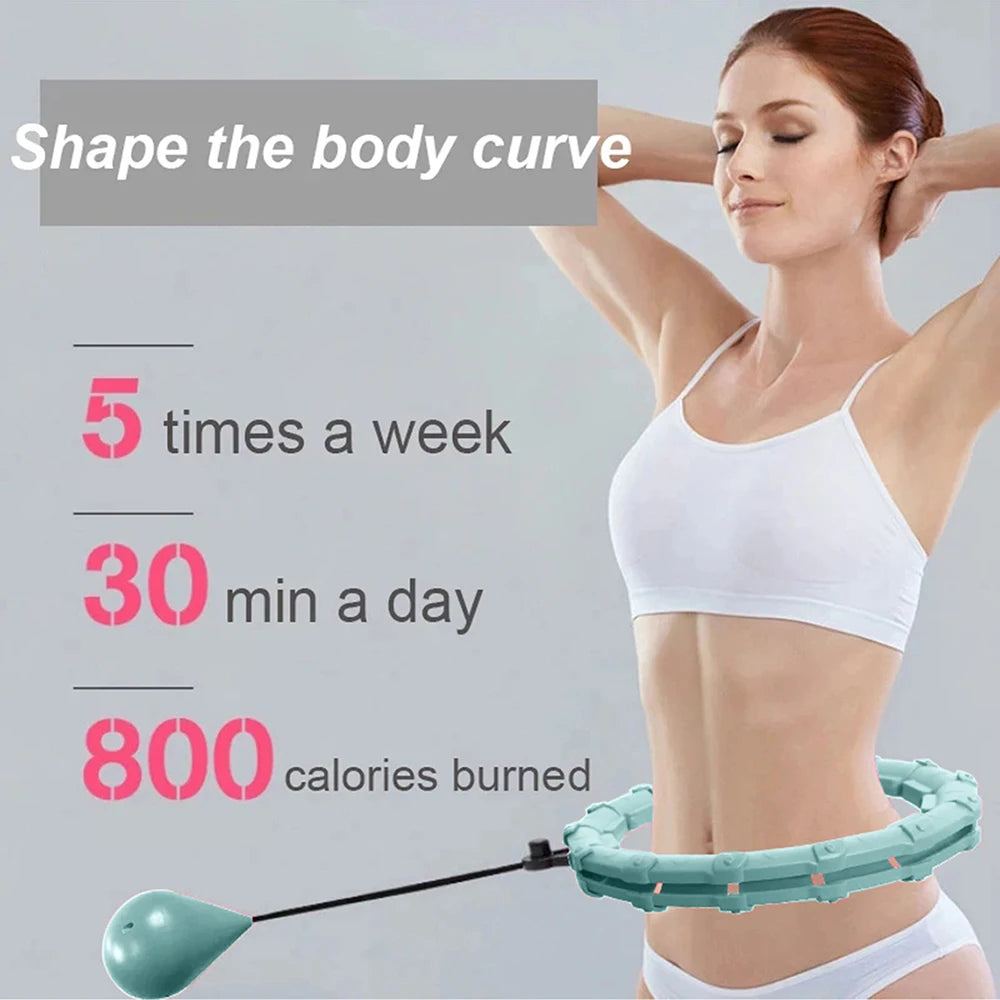 Weighted Adjustable Smart Hula Hoop for Weight Loss – Detachable Sport Fitness Circle