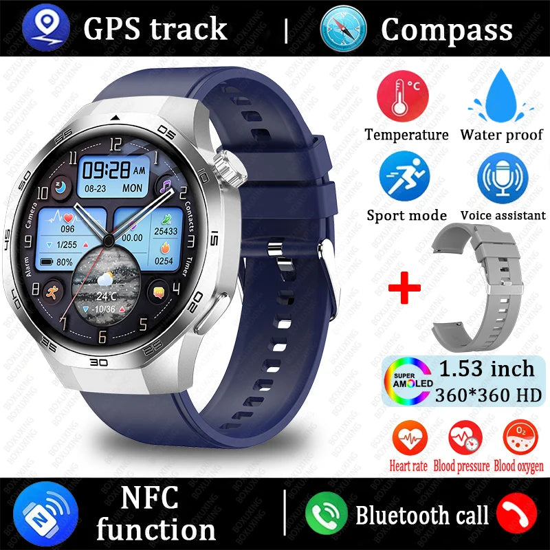Watch 5 MAX Smartwatch – HD AMOLED, NFC, GPS, Bluetooth Call, Waterproof Fitness Tracker for Men & Women