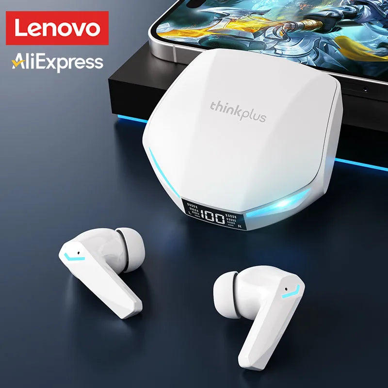 Lenovo XT53 Wireless Bluetooth 5.4 Earbuds – Waterproof Gaming Headphones with LED Display & Low Latency