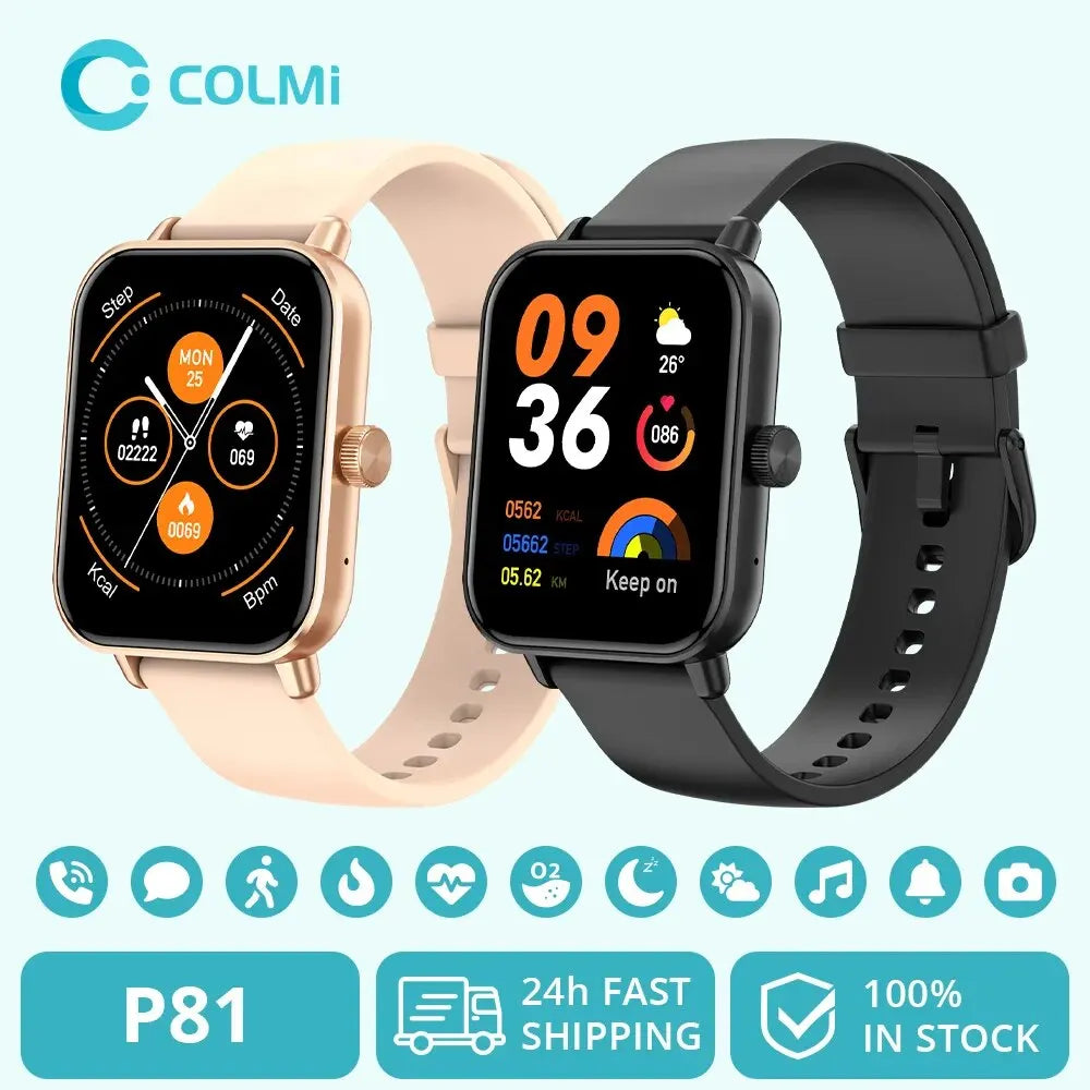 COLMI P81 Voice Calling Smartwatch – 1.9” HD Screen, 24H Health Monitor, 100+ Sports Modes