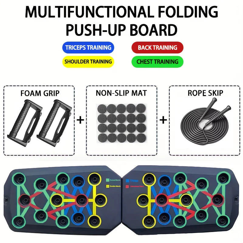 Portable Multifunctional Push-up Board - Fitness and Muscle Training Device Home Workout Set Foldable Push Up Bar Resistance