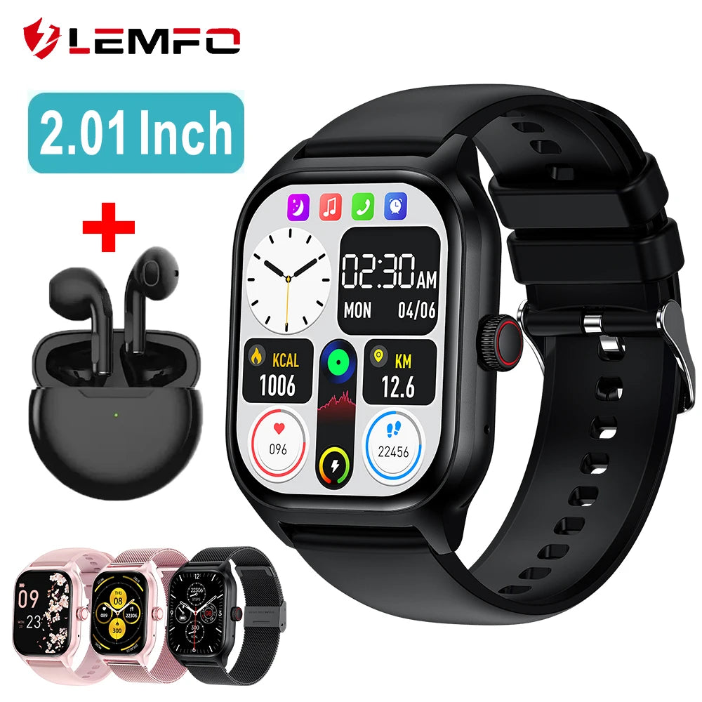 LEMFO LT10 Smart Watch – Android Fitness Tracker, Bluetooth Call, Music, Touch Screen Sports Watch