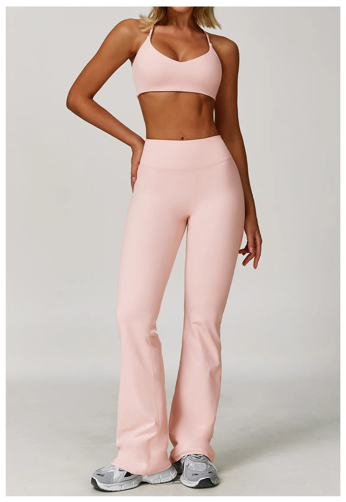 2/3PCS Women’s Yoga Set – Long Sleeve Sports Bra & Gym Tracksuit for Running, Workout & Athletic Wear