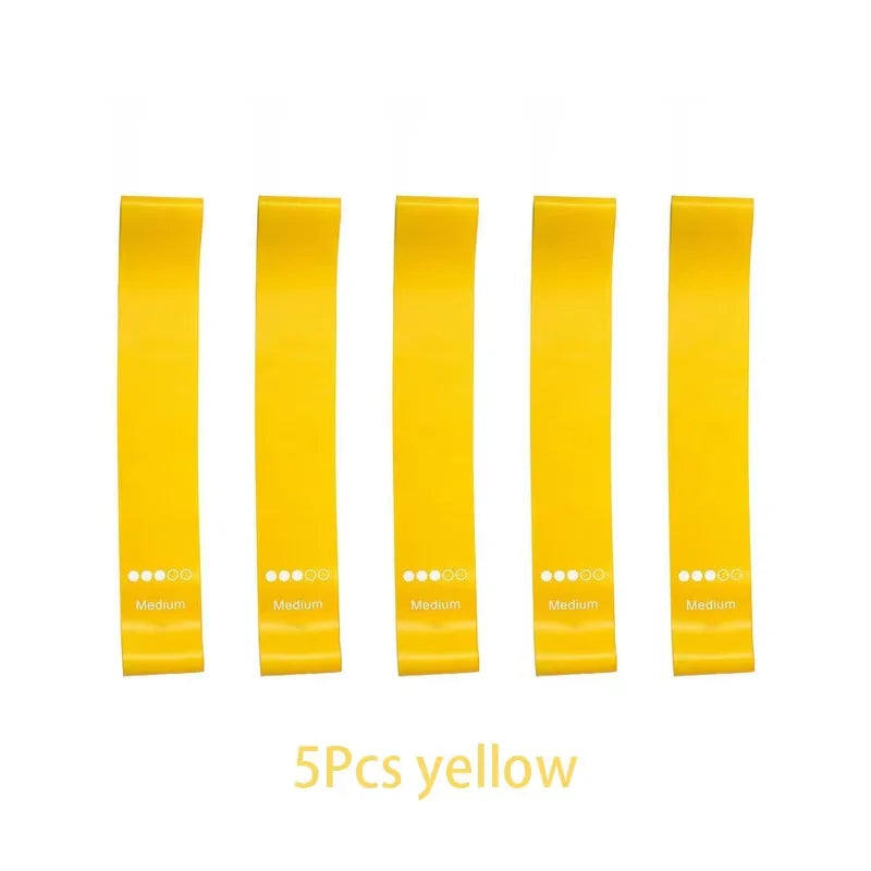 5Pcs Tpe Resistance Bands Fitness Set Rubber Loop Strength Training Workout Expander Yoga Gym Equipment Elastic Portable Pilates