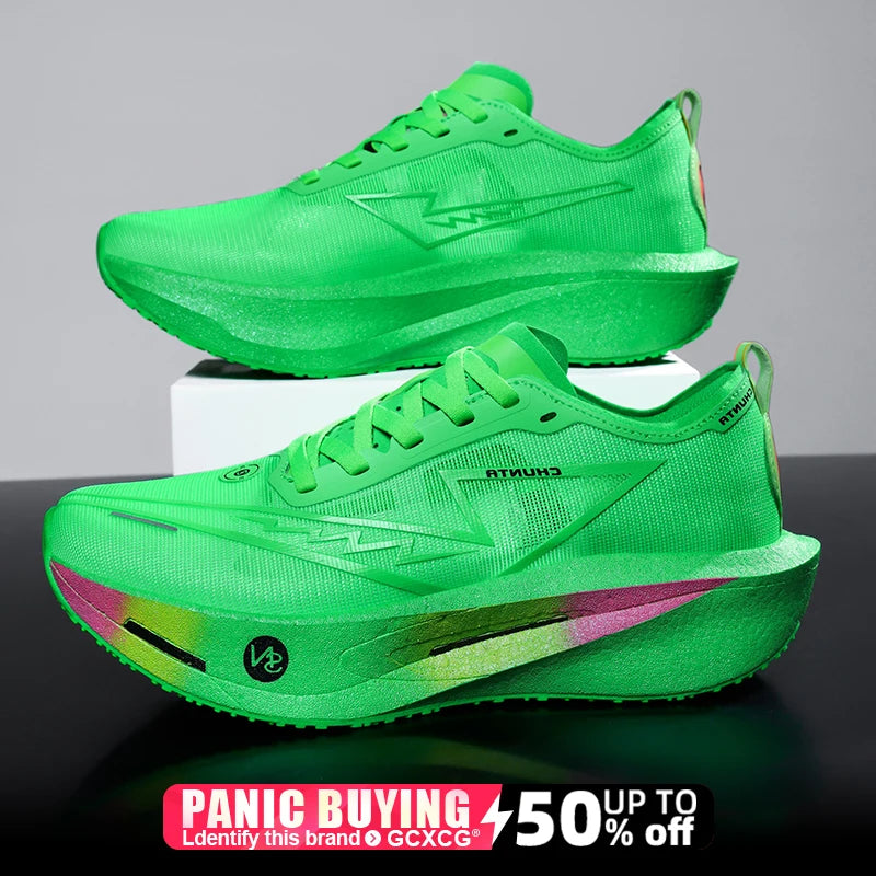 Carbon Board Running Shoes – Lightweight, Breathable, Nonskid Marathon Sneakers for Men & Women Sports