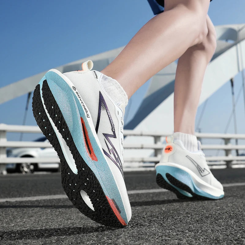 Carbon Plate Marathon Running Shoes – Lightweight, Breathable, Nonslip Athletic Sneakers