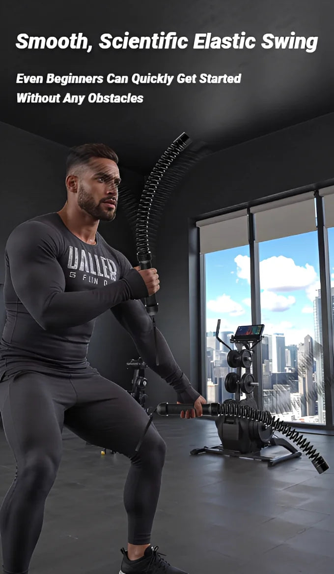 Stainless Steel Spring Arm Trainer with Ergonomic Grip – Upper Body Strength & Muscle Builder