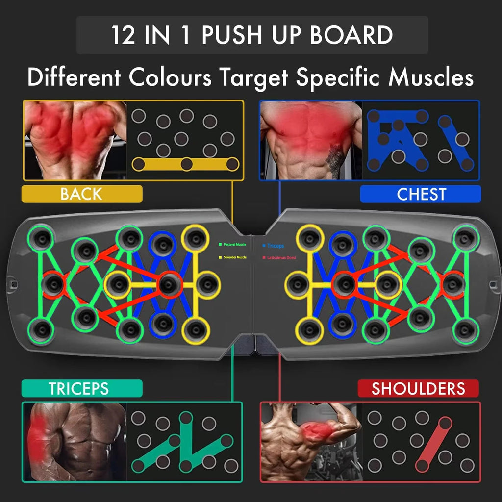 Portable Multifunctional Push-up Board - Fitness and Muscle Training Device Home Workout Set Foldable Push Up Bar Resistance