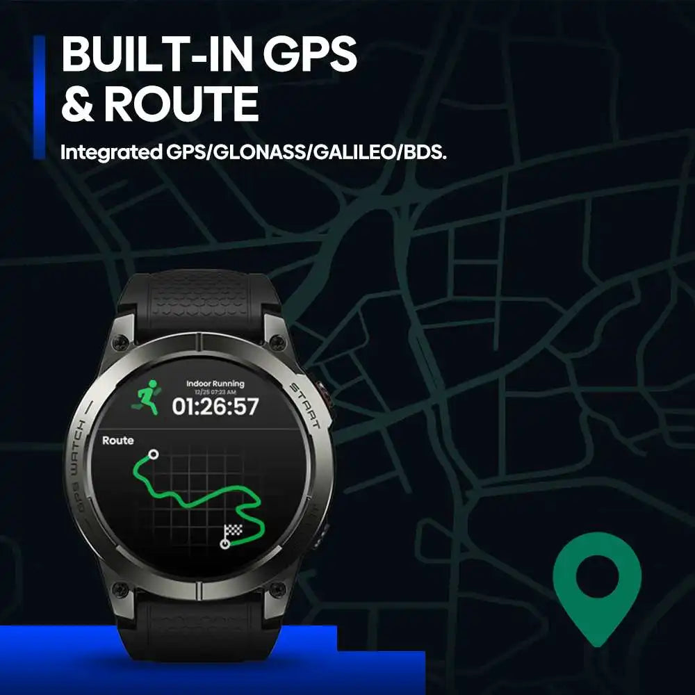 New Zeblaze Stratos 3 PRO Men’s GPS Smartwatch – 1.43” HD AMOLED, Bluetooth, Sports & Phone Calls