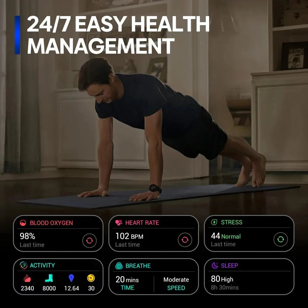 New Zeblaze Stratos 3 PRO Men’s GPS Smartwatch – 1.43” HD AMOLED, Bluetooth, Sports & Phone Calls