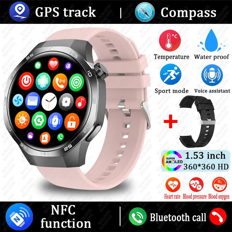 Watch 5 MAX Smartwatch – HD AMOLED, NFC, GPS, Bluetooth Call, Waterproof Fitness Tracker for Men & Women