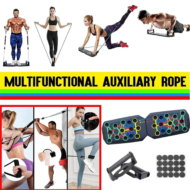 Portable Multifunctional Push-up Board - Fitness and Muscle Training Device Home Workout Set Foldable Push Up Bar Resistance