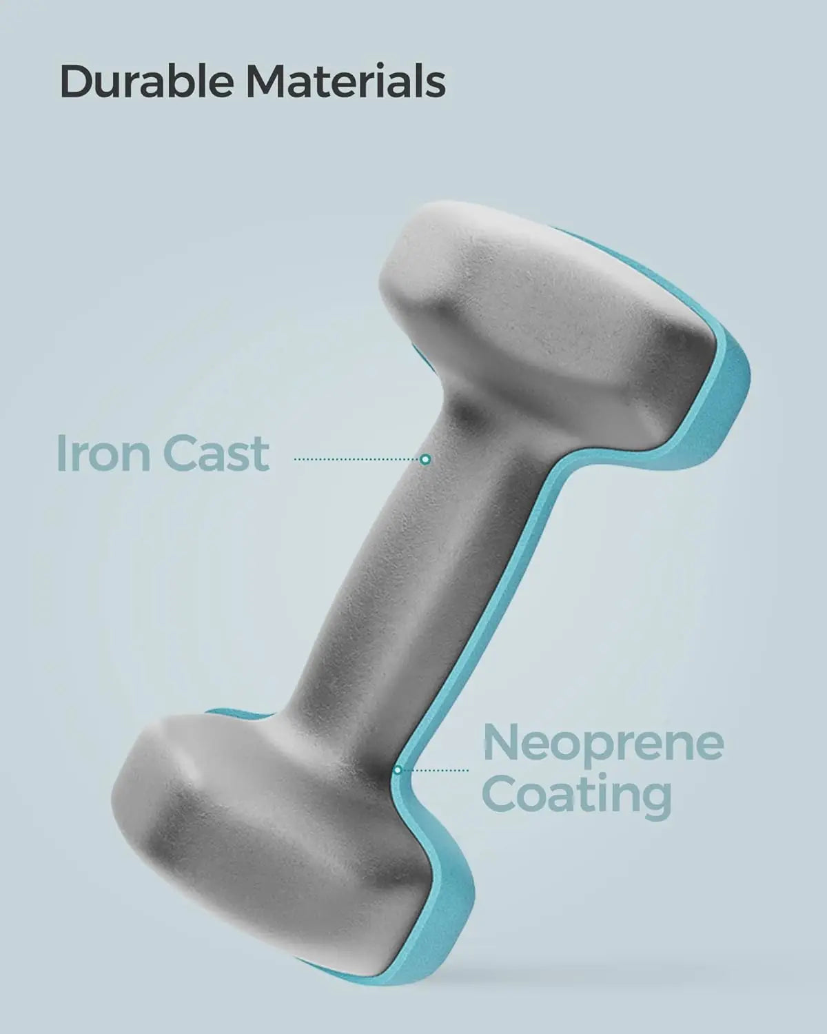 SONGMICS Dumbbells Set of 2 2 x 2kg Dumbbells Set Dumbbells Hexagon Neoprene Coating Strength Training Workout Fitness