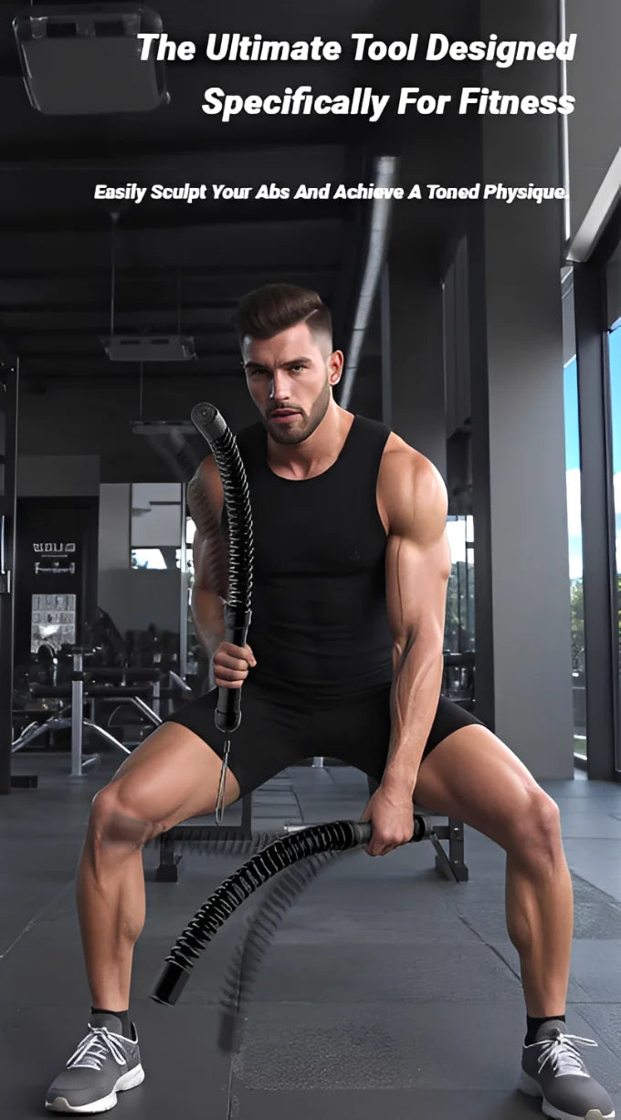 Stainless Steel Spring Arm Trainer with Ergonomic Grip – Upper Body Strength & Muscle Builder