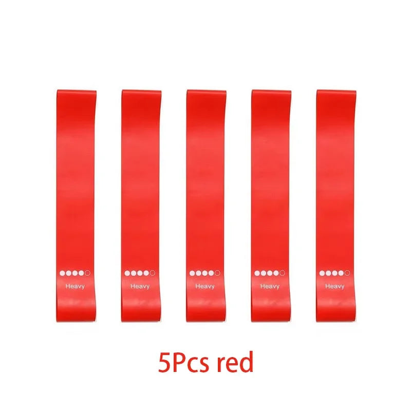 5Pcs Tpe Resistance Bands Fitness Set Rubber Loop Strength Training Workout Expander Yoga Gym Equipment Elastic Portable Pilates
